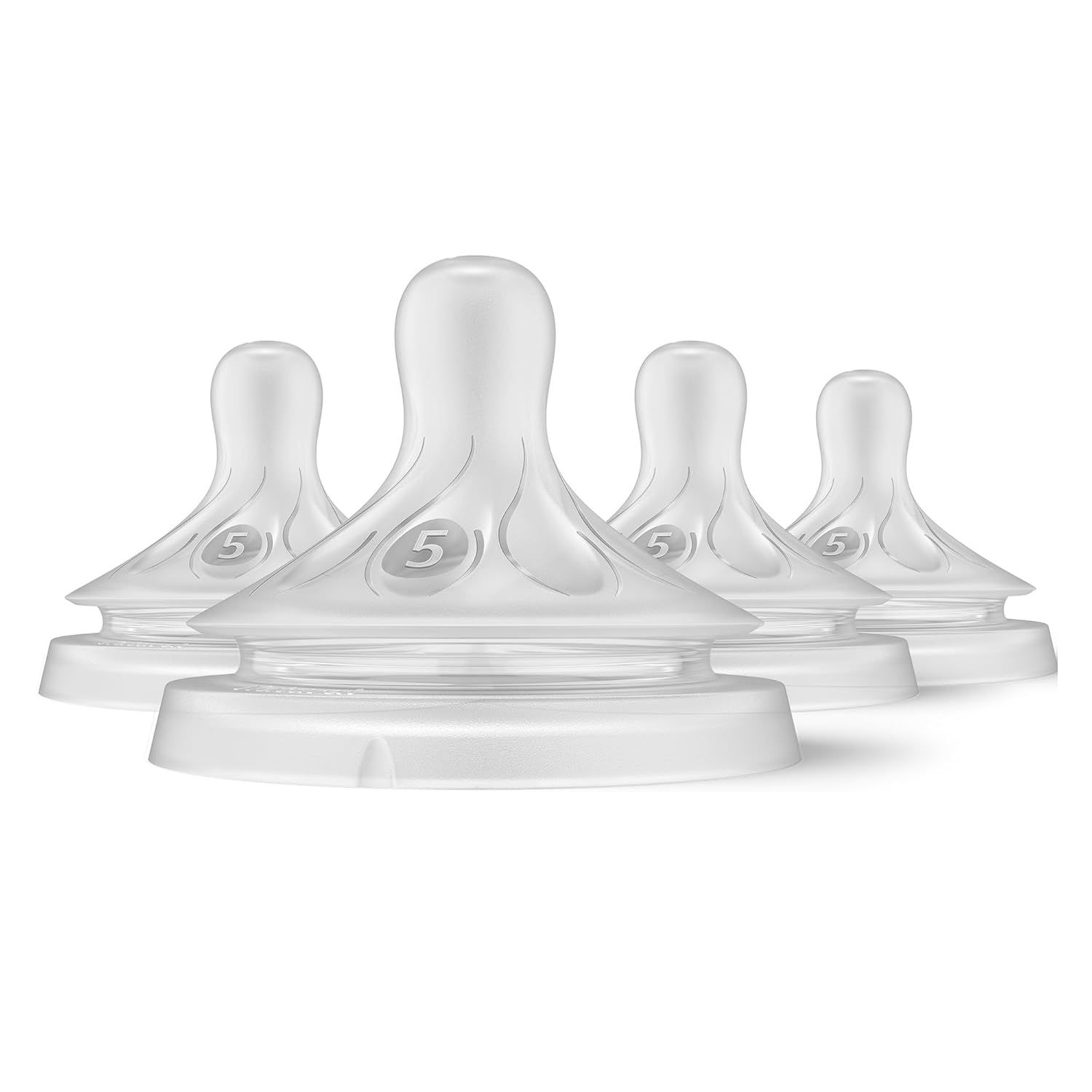 Philips Avent Natural Response Nipples, Extra Fast Flow (Flow 5), 4-Pack,