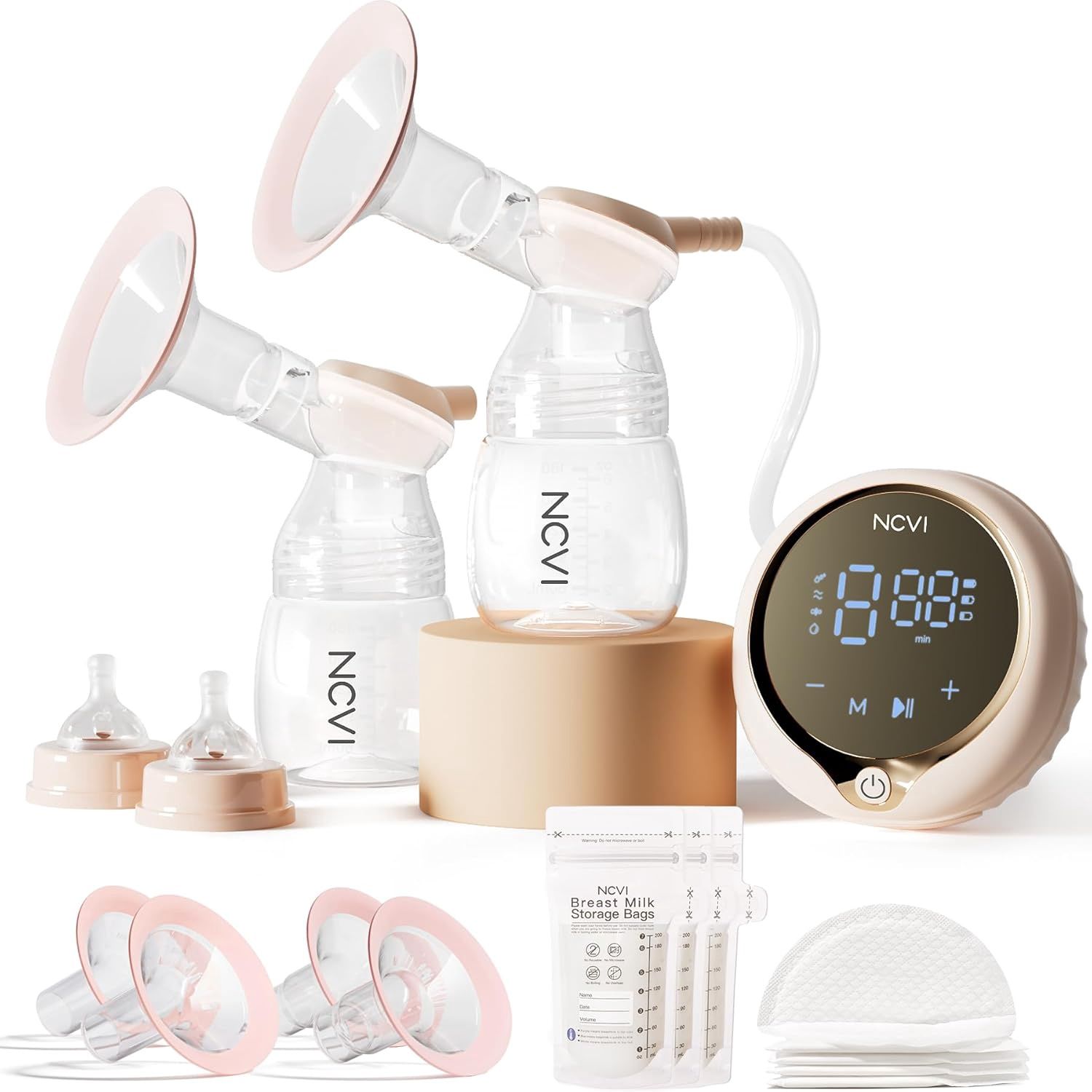 Electric Double Breast Pump Breastfeeding with 4 Modes 9 Levels