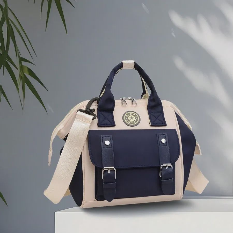 1pc Diaper Bag Tote Cute Mini Mommy Bag, Color: Navy Blue