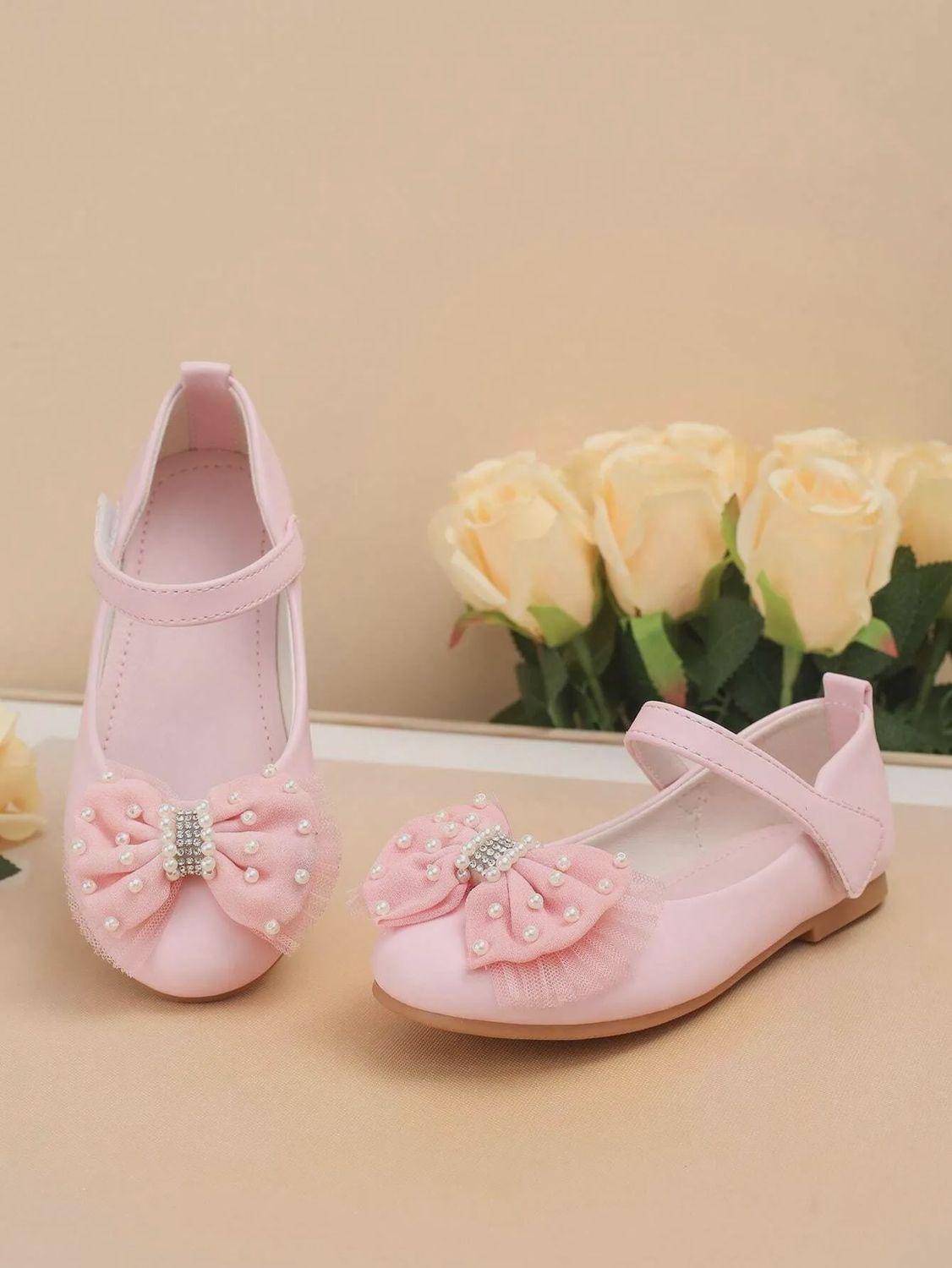 Pink Fashion Elegant Bowknot High Shoes, Size: US 12/EUR 29 (5-5.5 yrs)