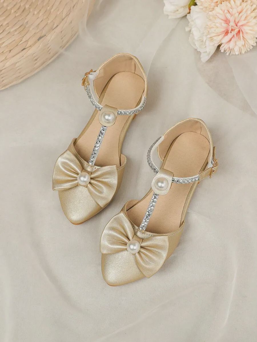 Gold Butterfly Decorated Flats, For Girls, Size: EUR 29 (5-5.5 yrs)
