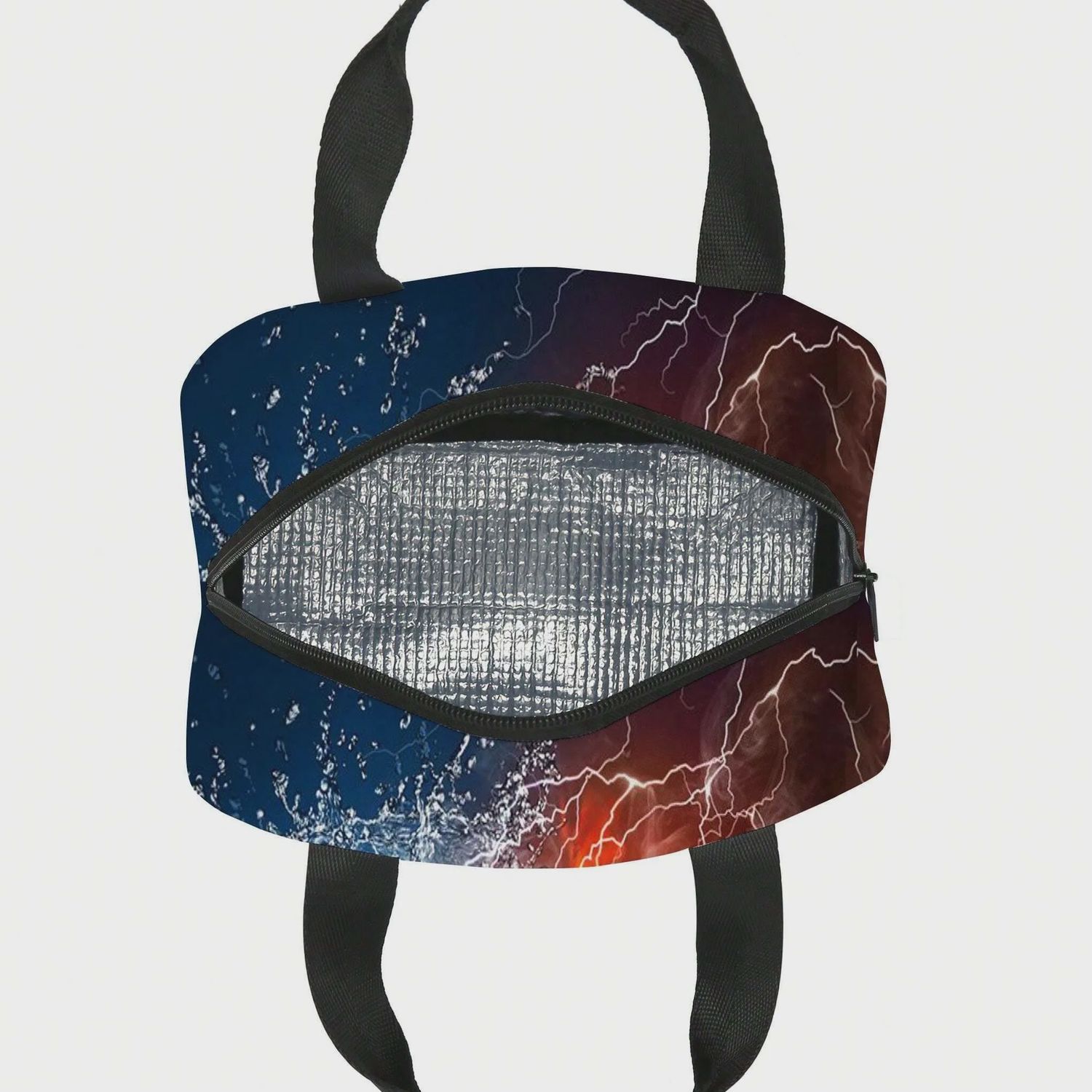 Kids Lunch Bag Waterproof Insulated Lunch Cooler Tote Bag- football