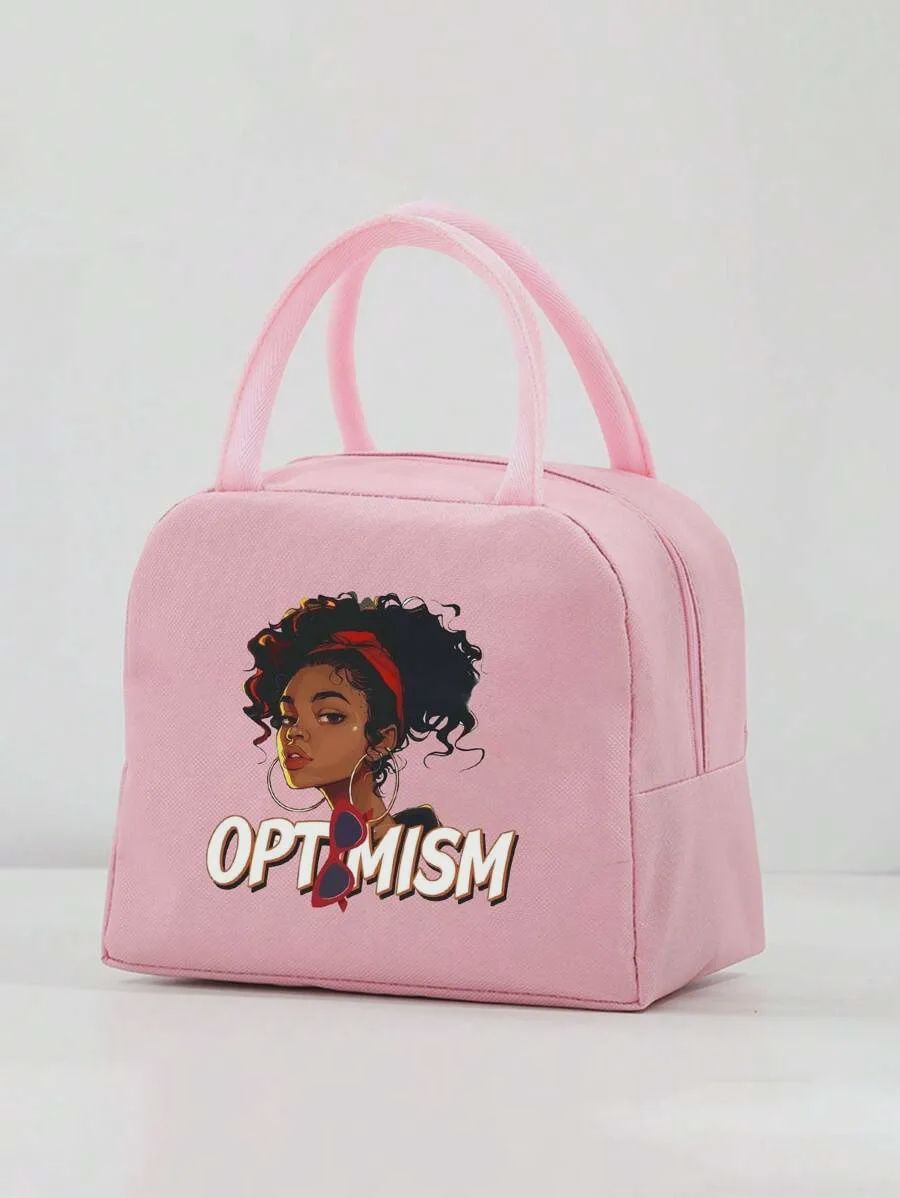 Pink Elegant Insulated Lunch Bag - Princess, Style: Optimism