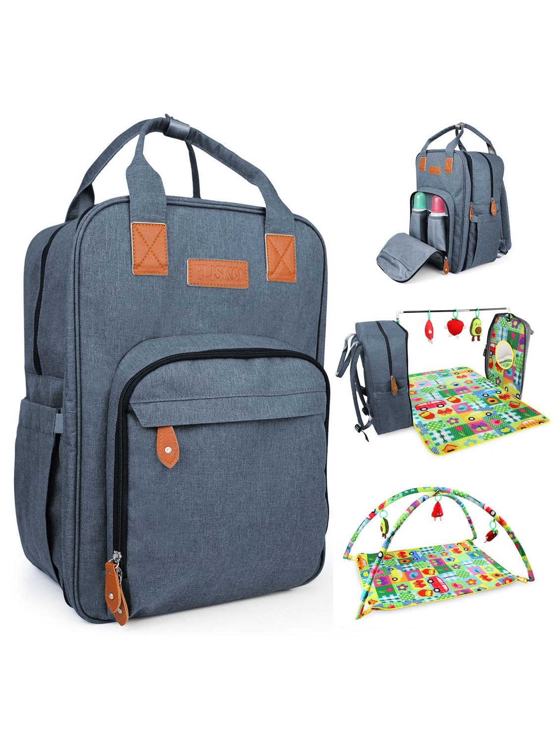 Baby 3-in-1 Diaper Backpack With Playmat