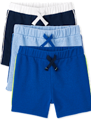 Toddler Boys Side Stripe French Terry Shorts 3-Pack - Multi Clr