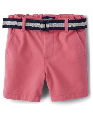 Baby And Toddler Boys Belted Chino Shorts