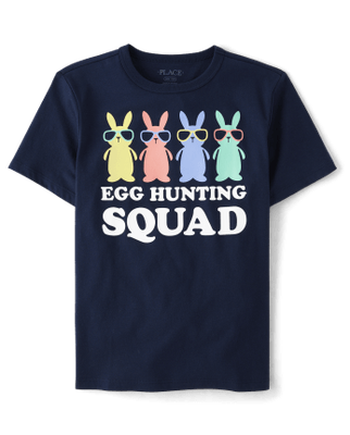 Boys Matching Family Egg Hunting Squad Graphic Tee