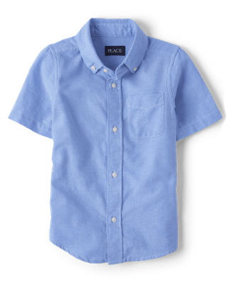 Boys Uniform Oxford Button Down Shirt - Blue