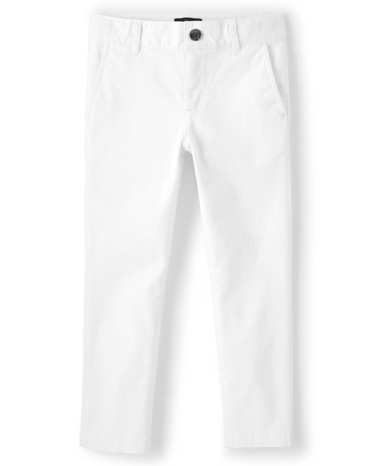 Boys Stretch Skinny Chino Pants - simply white