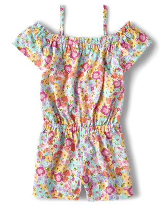 Baby And Toddler Girls Floral Off Shoulder Romper