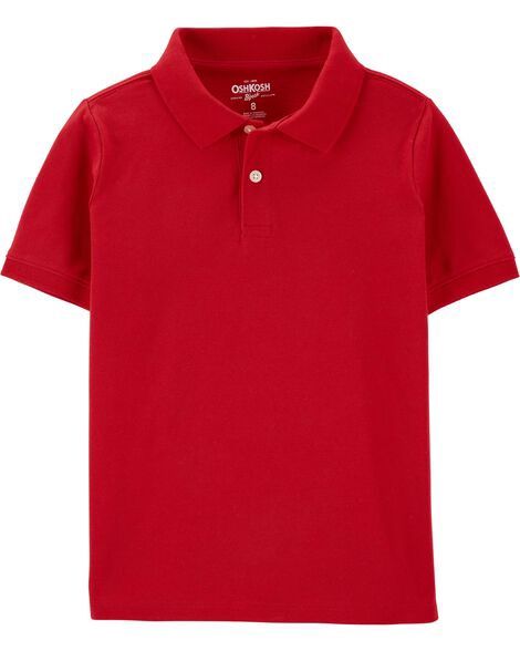 Kid Red Piqué Polo Shirt, Size: 8yrs