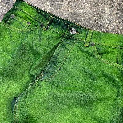Spodnie Green Jeans dziury 38 cm pas