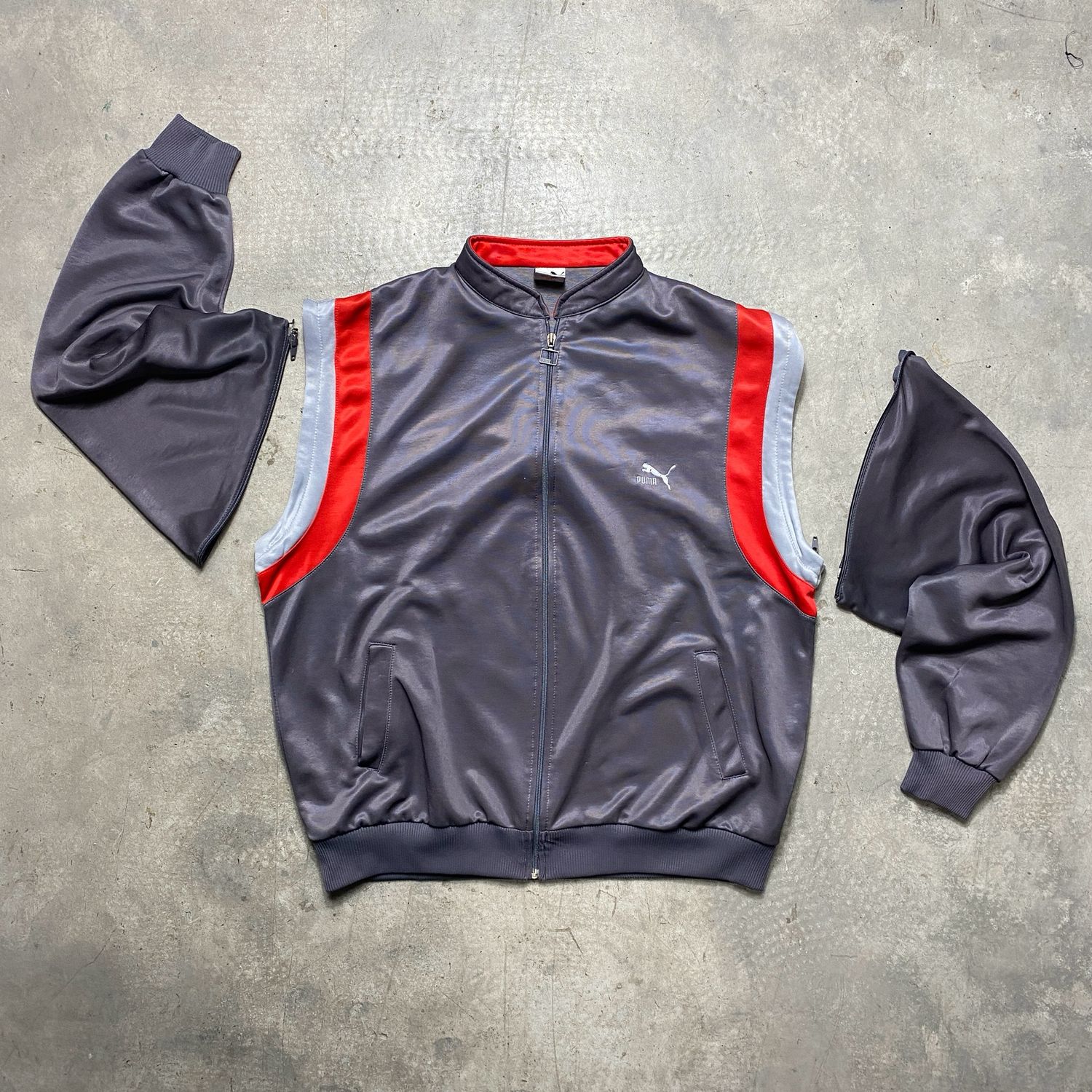 Bluza Puma odpinane rękawy 90s L