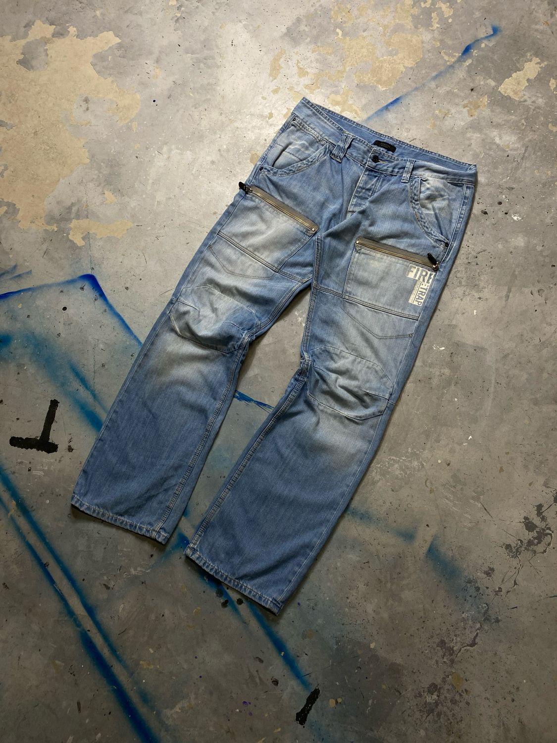 Spodnie Firetrap 34/32 Pockets Jeans Blue 47 cm pas