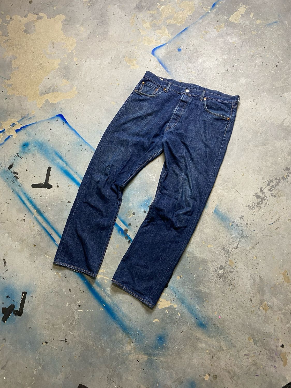 Spodnie Levis 501 40/32 Jeans Navy 52 cm pas