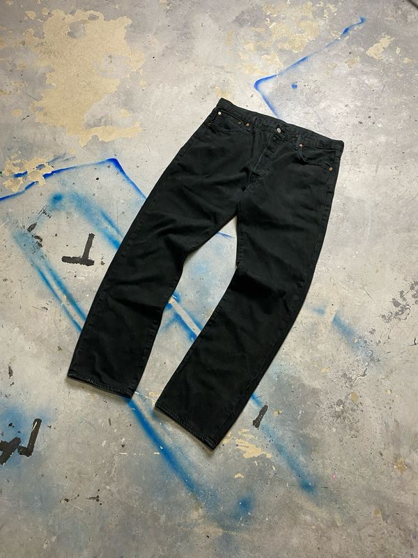 Spodnie Levis 501 38/34 Jeans Black 48 cm pas