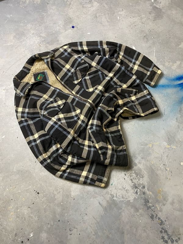 Sherpa Republic Aviation Checkered Sherpa Jacket Black  L