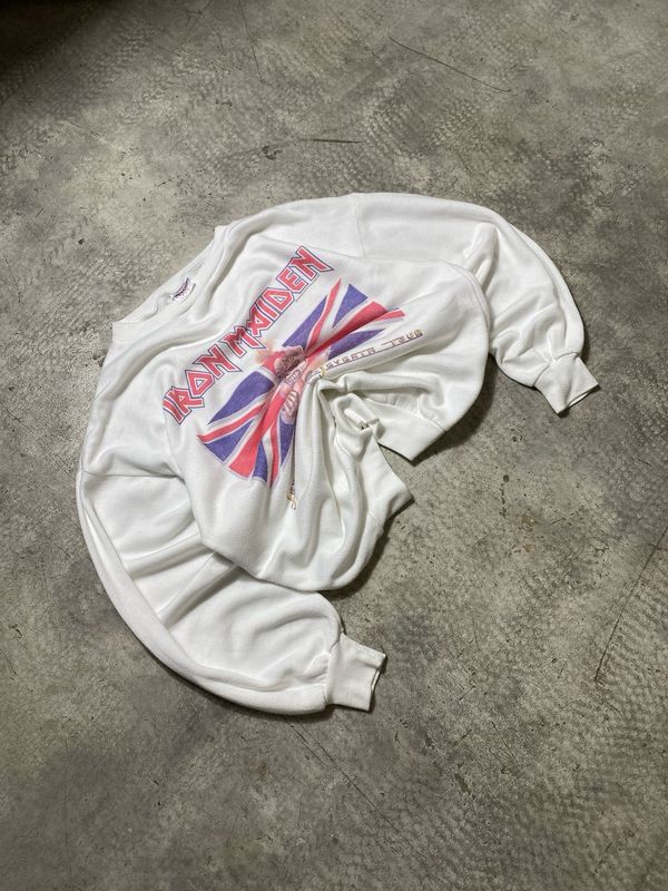 Bluza Iron Maiden Seventh Tour 1989 Og Crewneck White M
