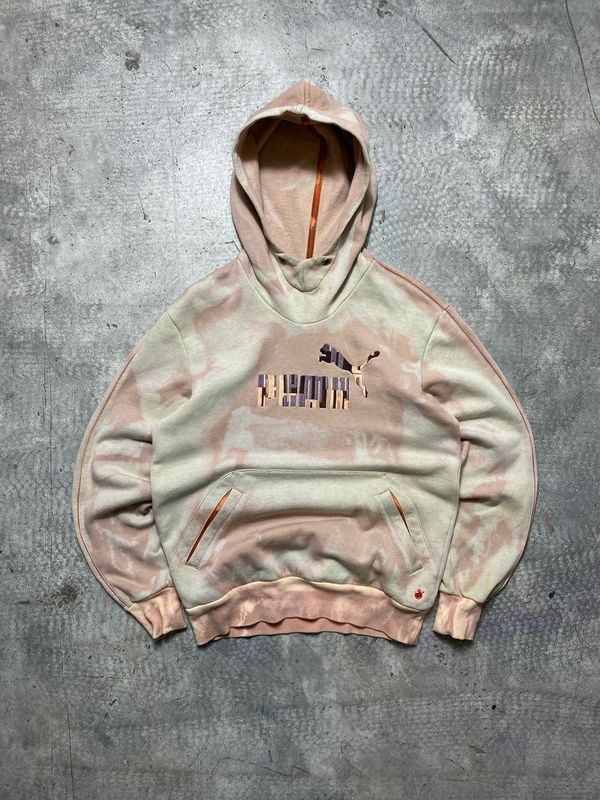 Bluza Puma Glittched Logo Hoodie Creme Tiedye M
