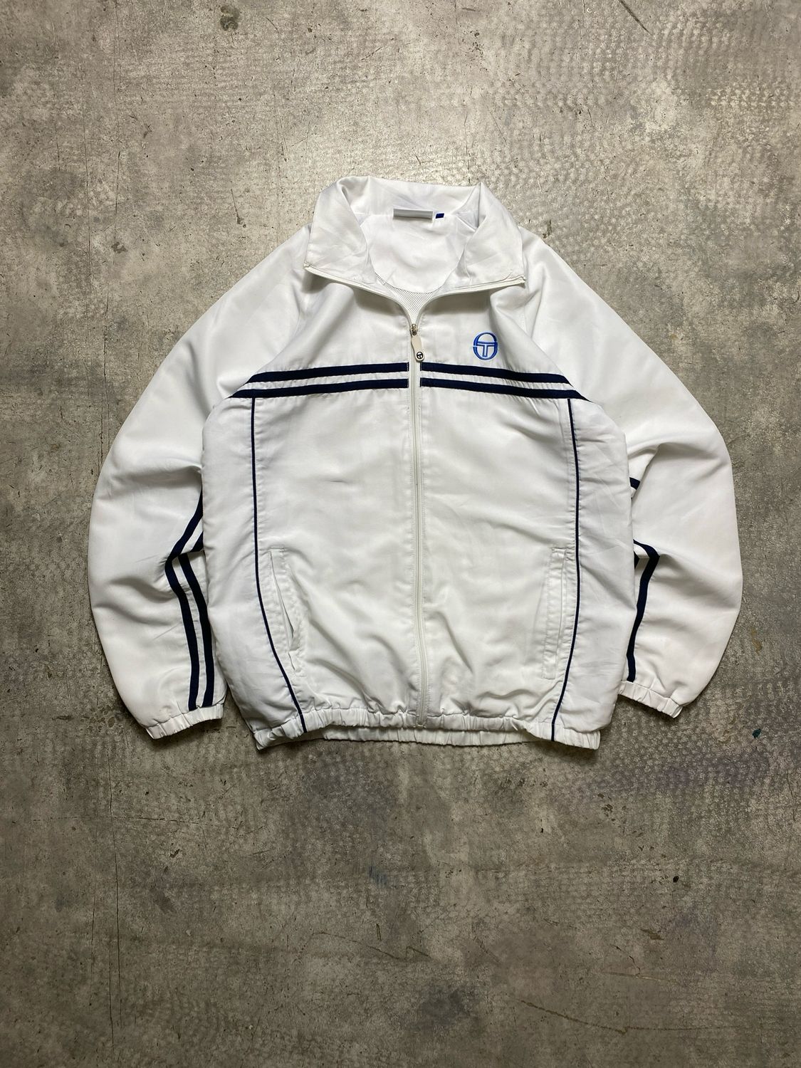 Bluza Sergio Tacchini Navy Stripes Sport Jacket White M