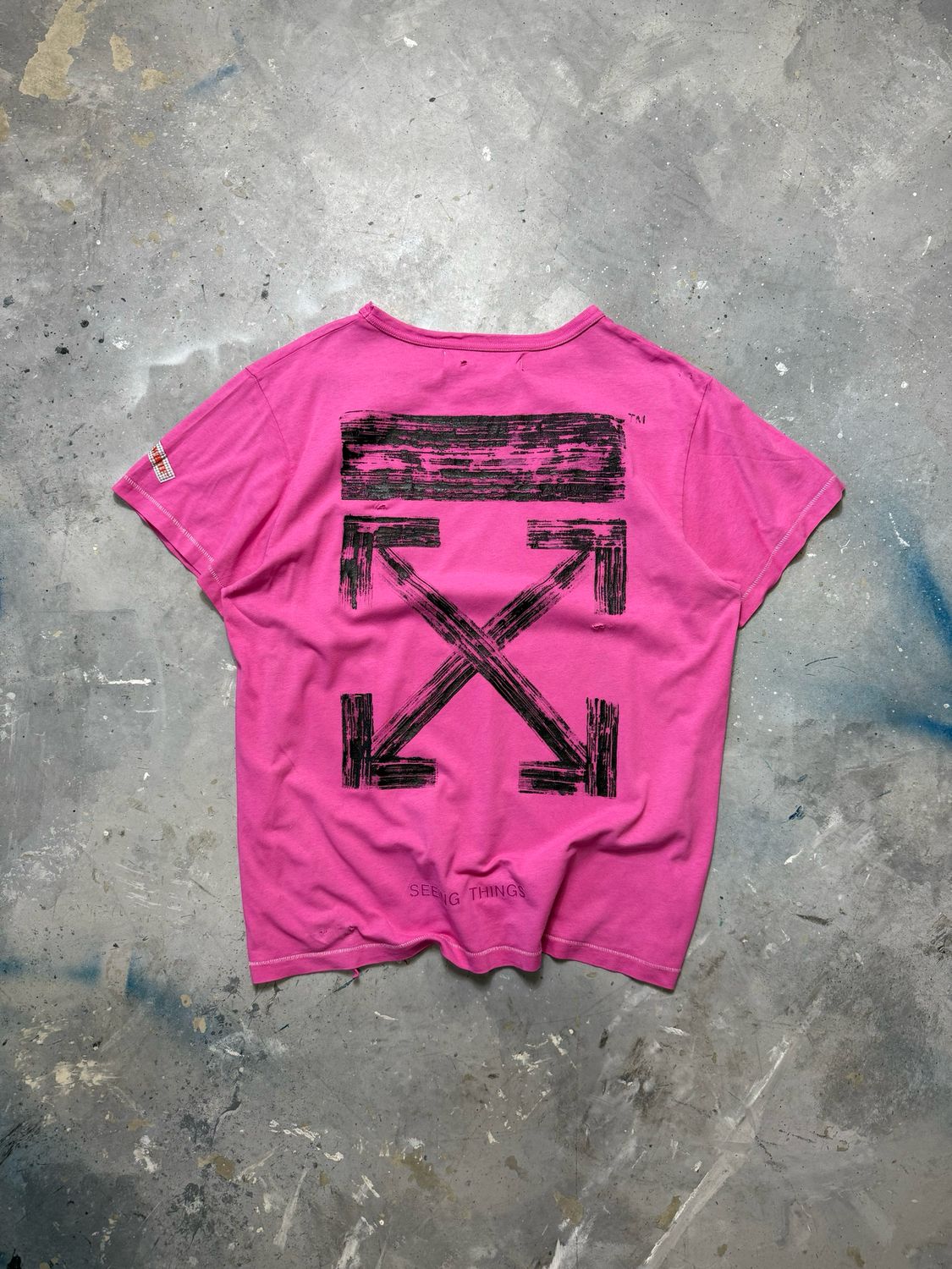 Koszulka Offwhite Spray Tri Pink XL