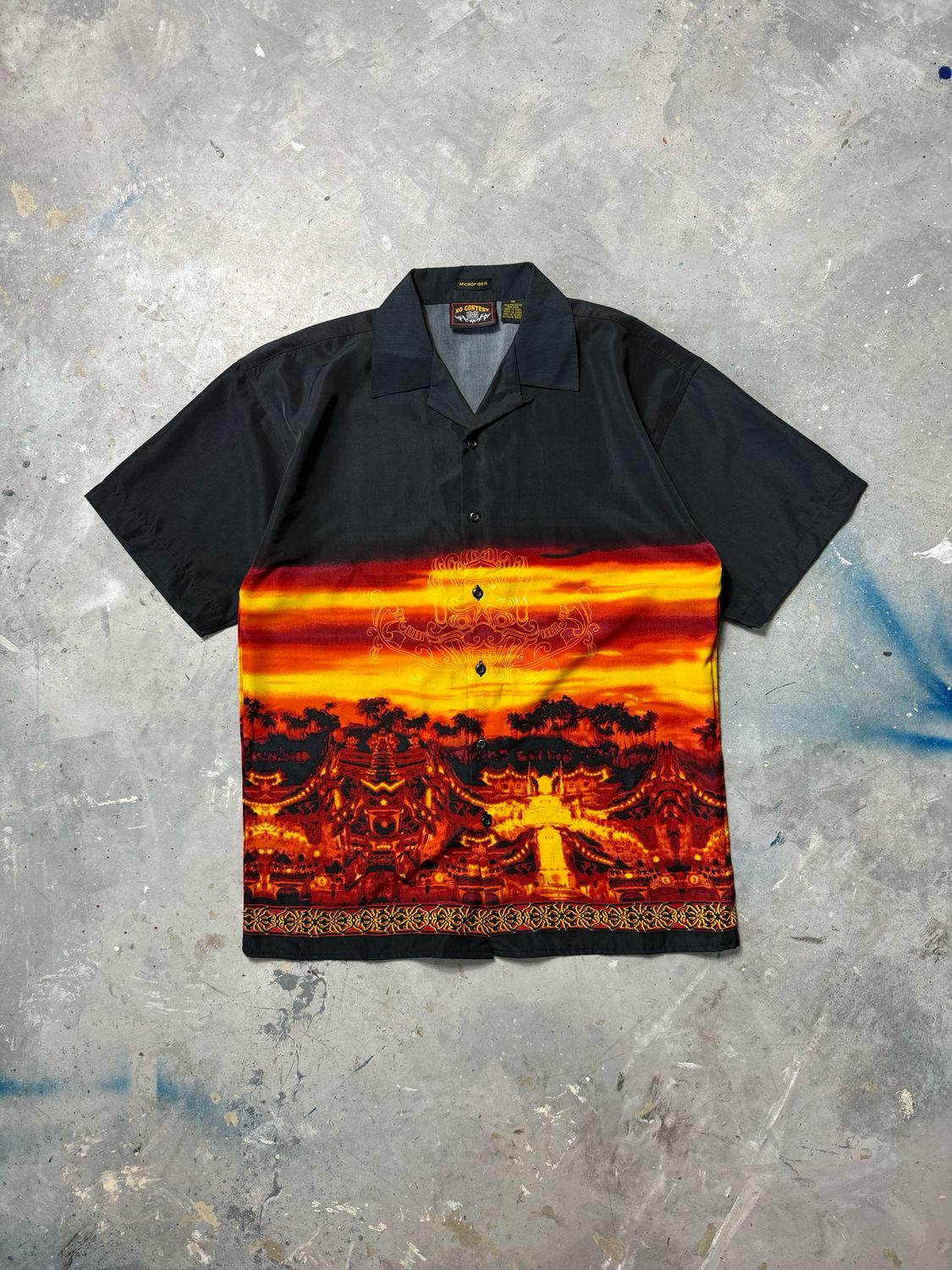 Koszula Microfiber No Contest Tempale Shirt Black-Orange M