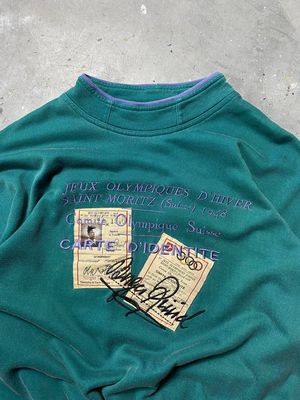 STReeT Greenトレーナー Bluza Adidas Olympique Crewneck Green-Purple XL