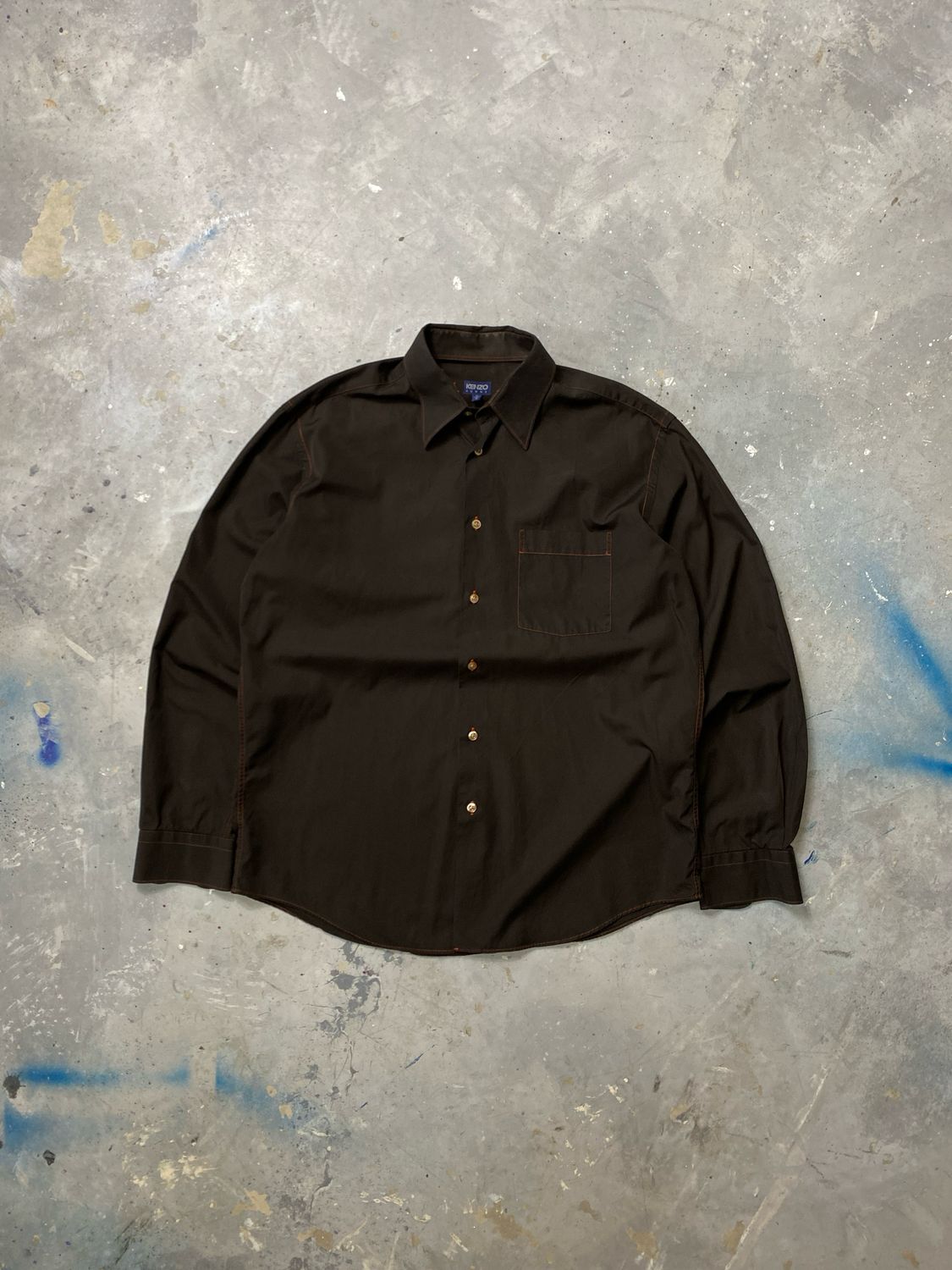 Koszula Kenzo Homme Orange Stitches Shirt Black L