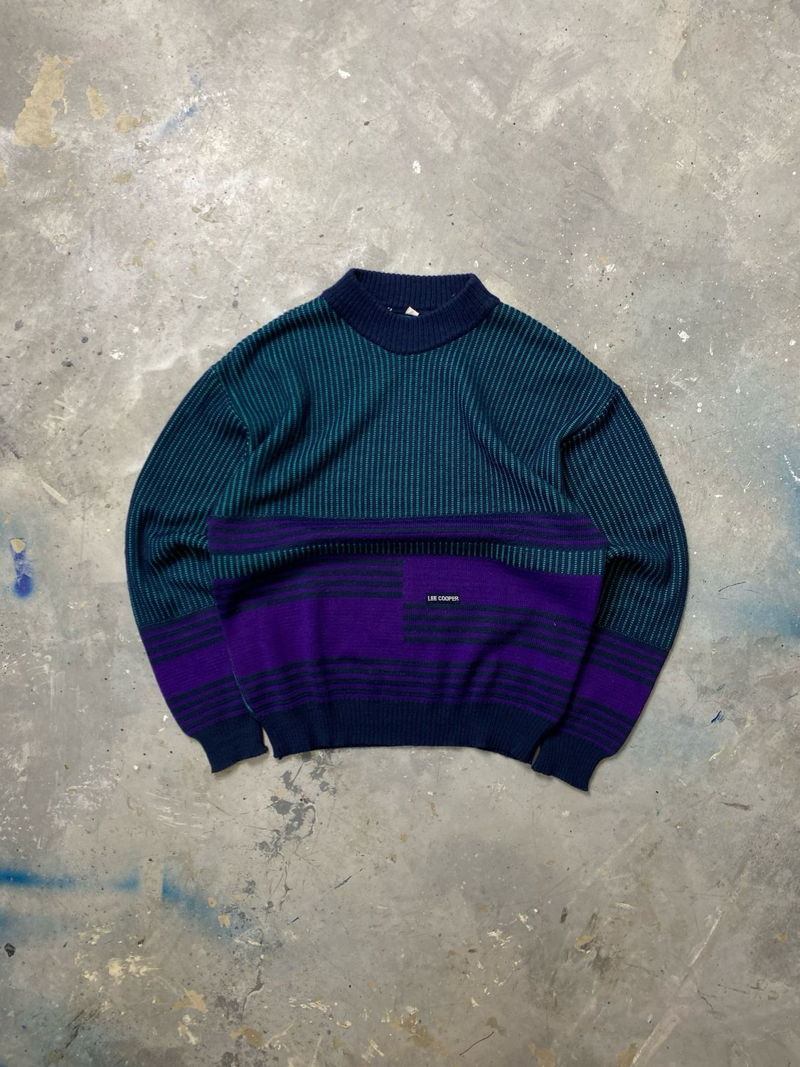 Sweter Lee Cooper Violet Stripes Sweater Green M