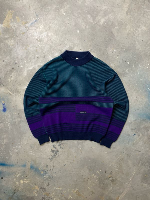 Sweter Lee Cooper Violet Stripes Sweater Green M