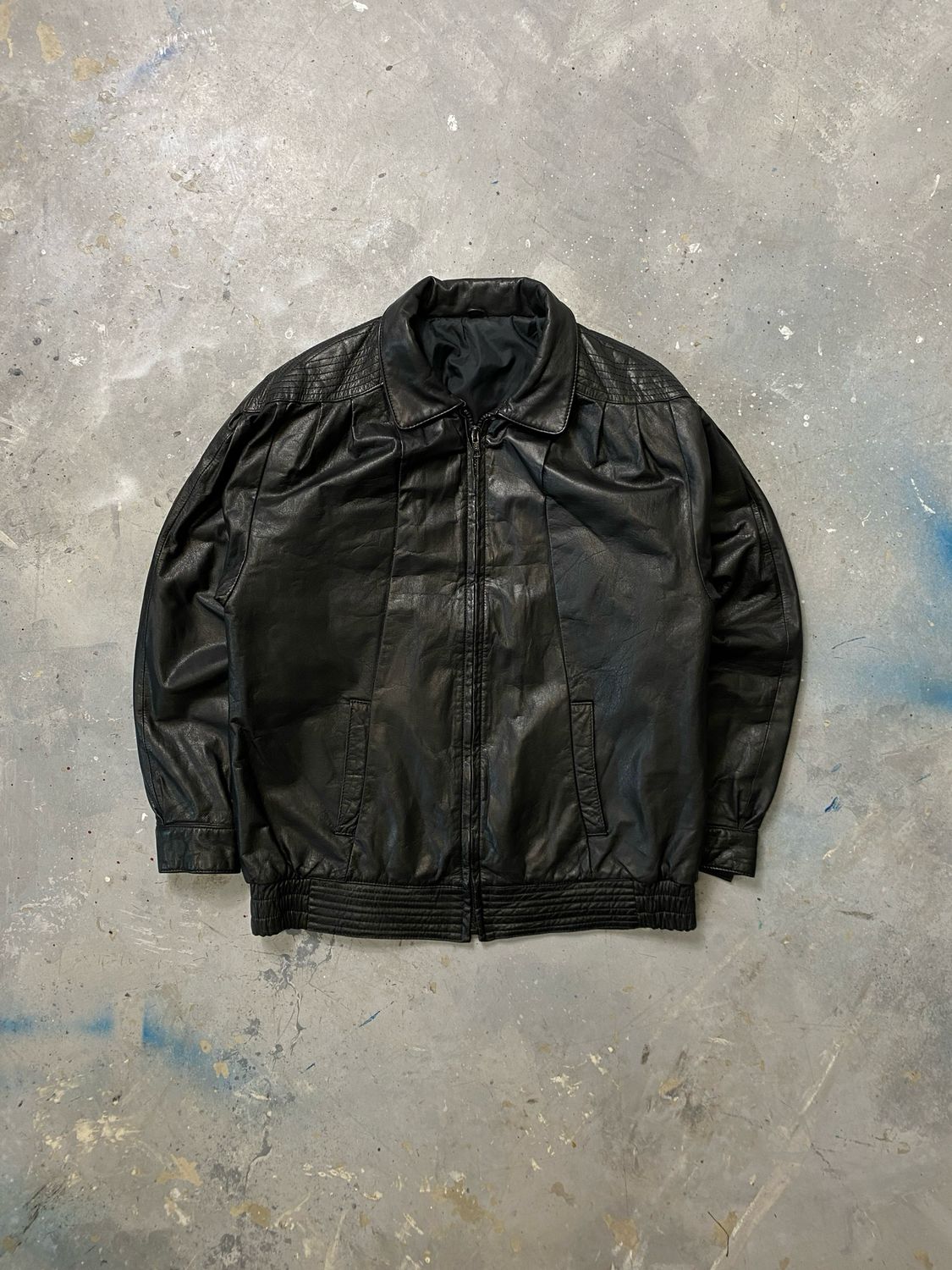 Kurtka Echtes Leather Vintage Jacket Black M