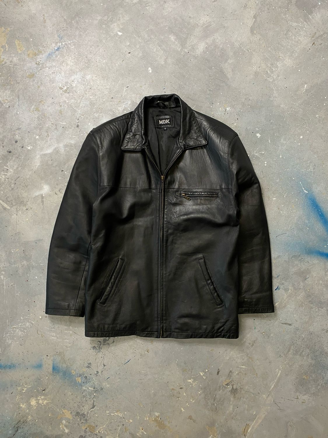 Kurtka MDK Leather Jacket Black M