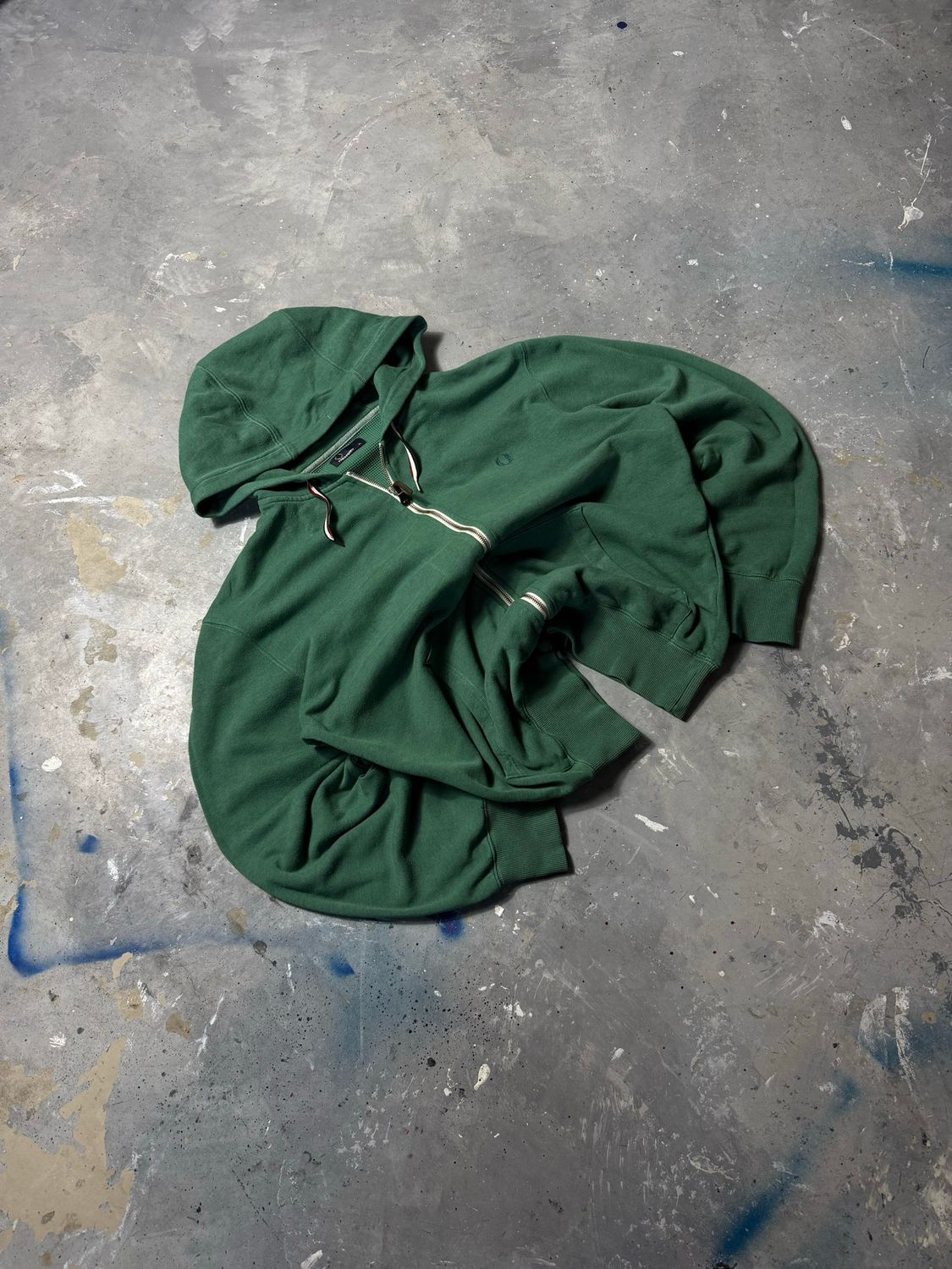 Bluza Fred Perry Basic Logo Zip Hoodie Green XL