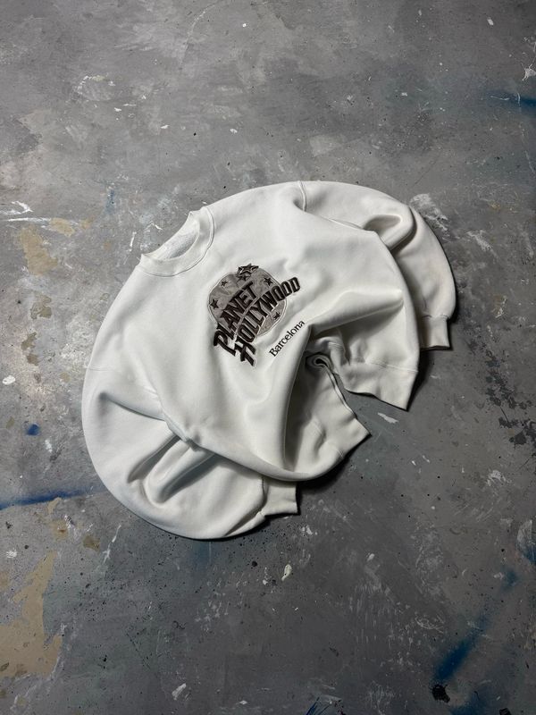 Bluza Planet Hollywood Barcelona Crewneck White L