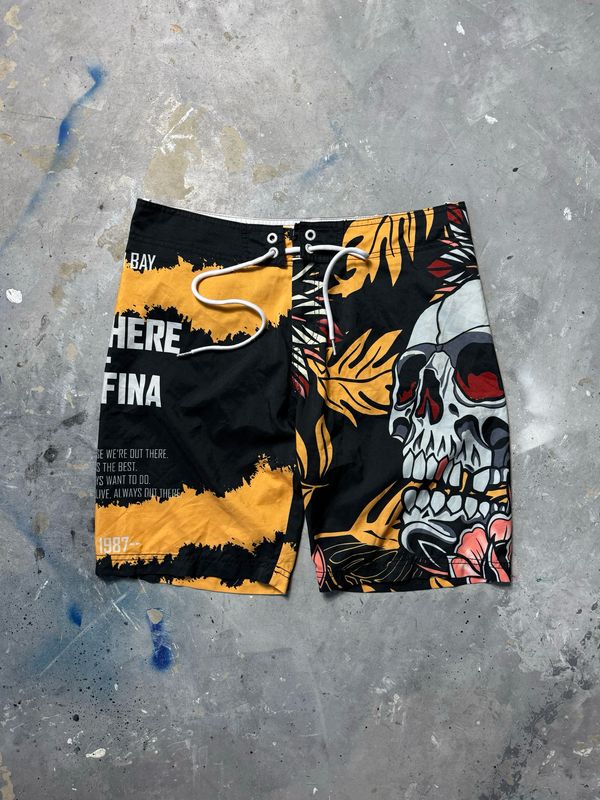 Spodnie Scorpion Bay Skull Swimming Pants Black-Yellow 42 cm pas