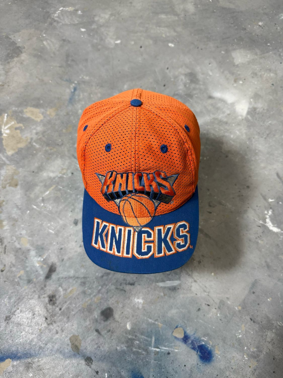 Czapka NYC Knicks Bl/Visor Orange ONE SIZE