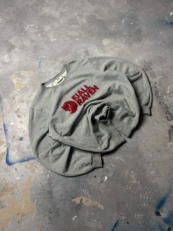 Bluza Fjall Raven Logo Crewneck Gray L