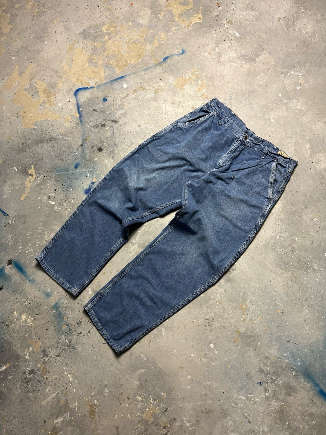 Spodnie Carhartt 36/30 Distressed Jeans Blue 46 cm pas