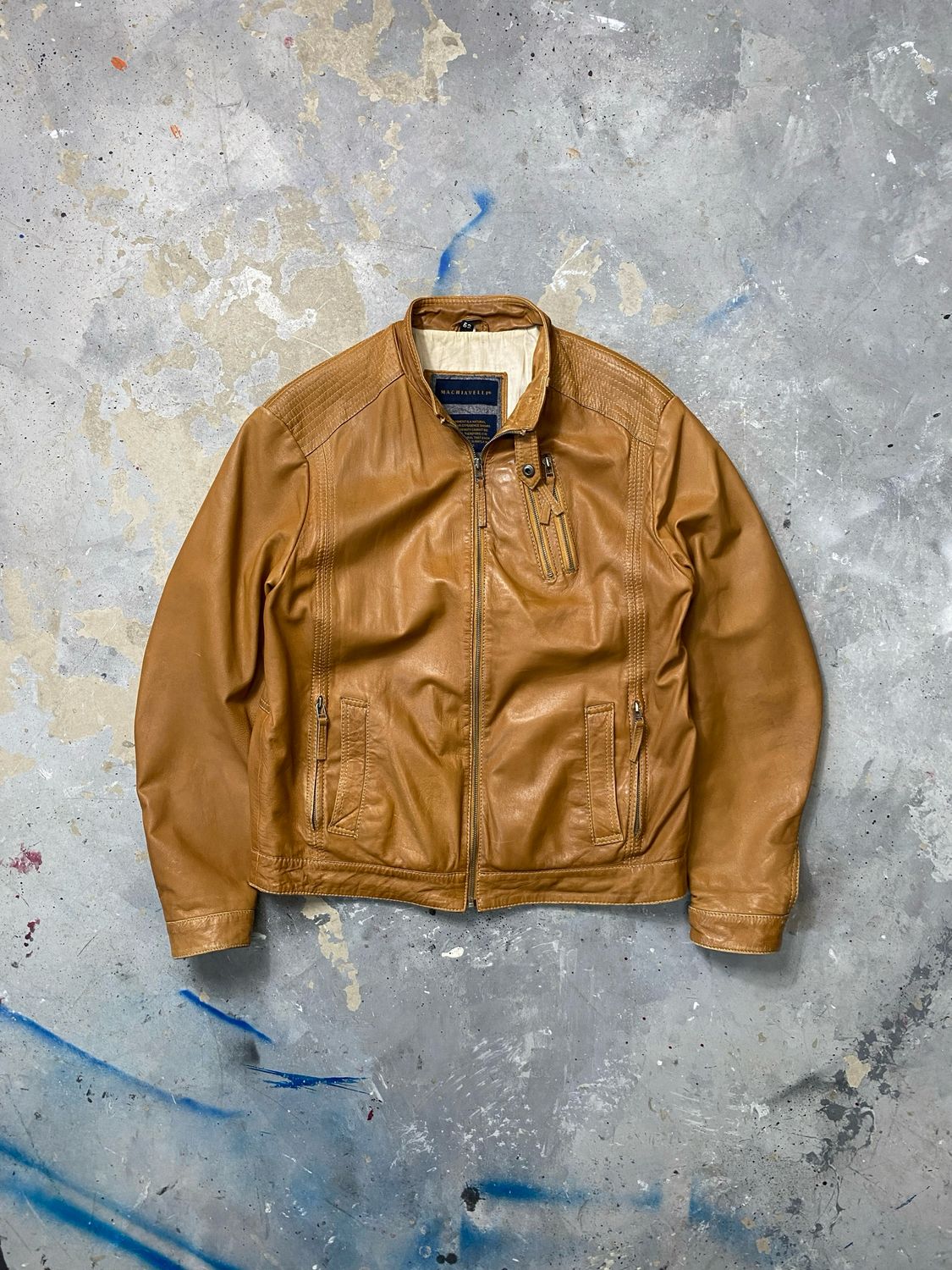 Kurtka Machiavelli Leather Jacket Brown M