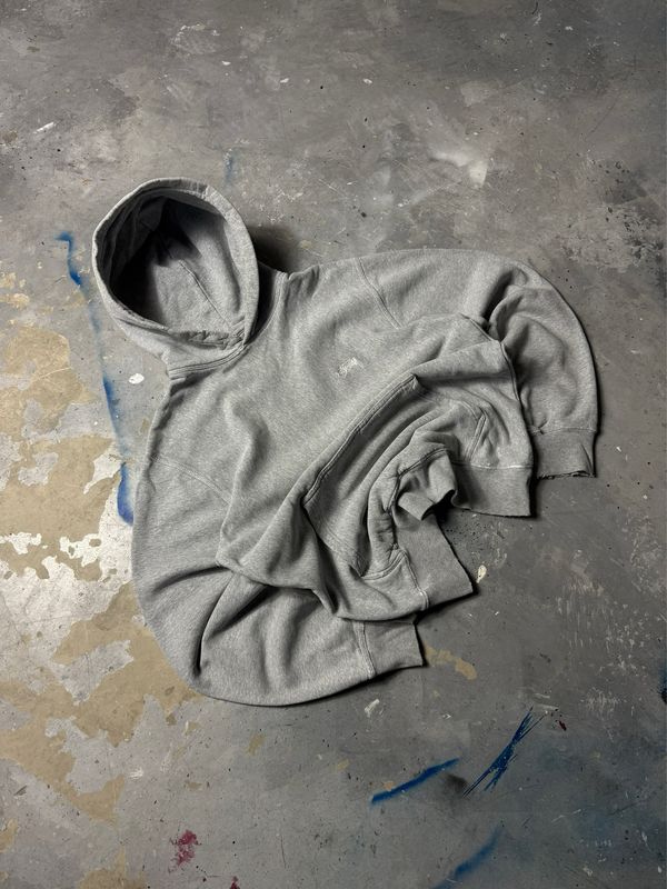 Bluza Stussy Sm/Logo Distressed Hoodie Light-Gray M