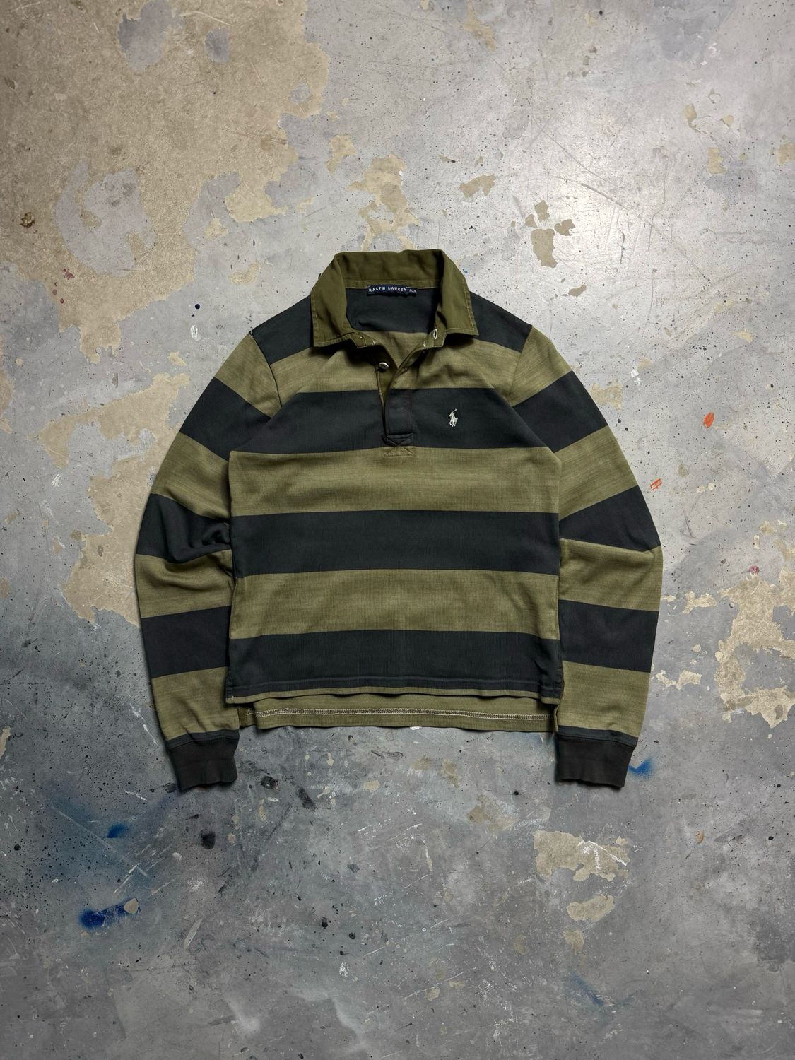 Long Ralph Lauren Bla/Stripes Polo Long Khaki XS