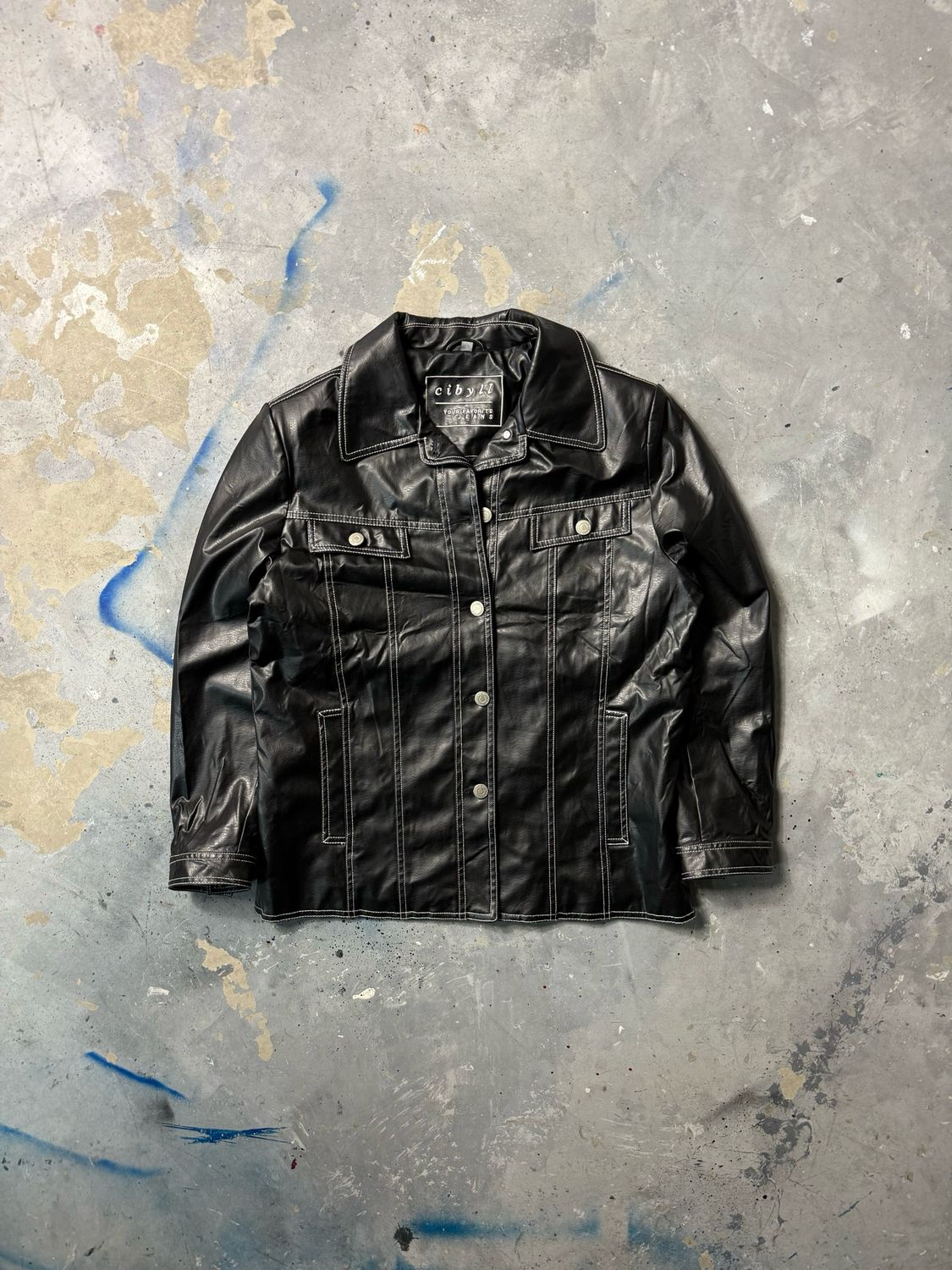 [SOLD] Kurtka Cibyll Leather Jacket Black S