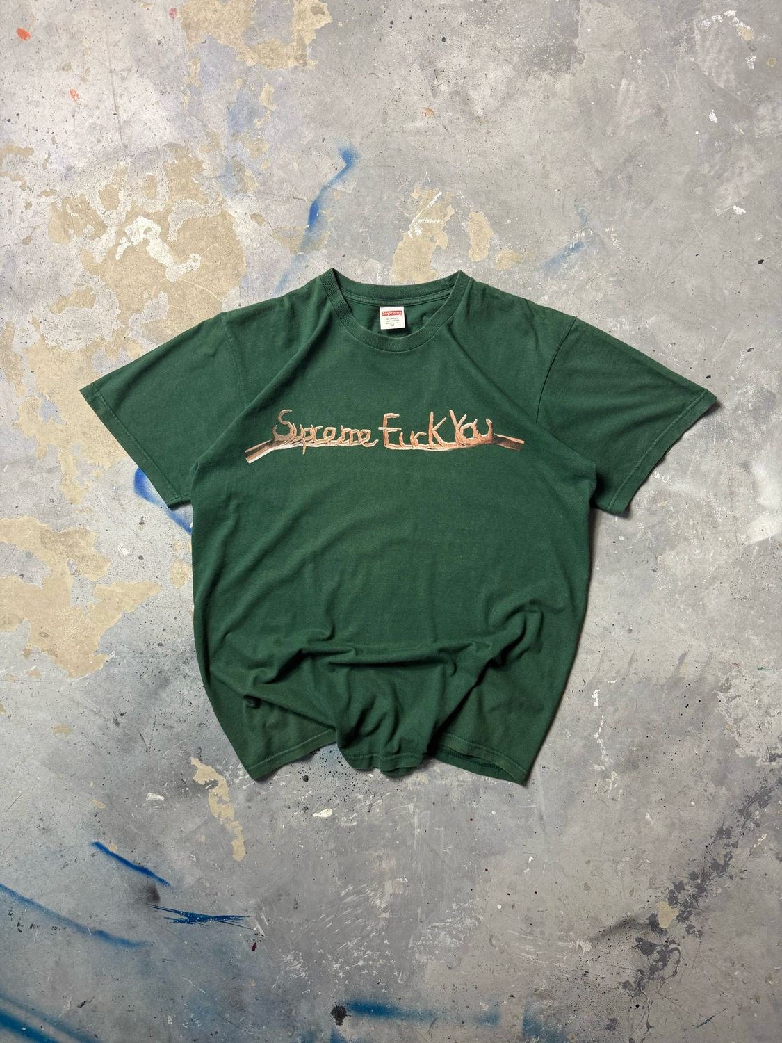 Koszulka Supreme Fuck Fingers Tee Green L