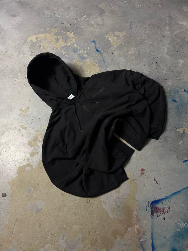 Bluza Han Kjobenhavn Distressed Zip Hoodie Black L