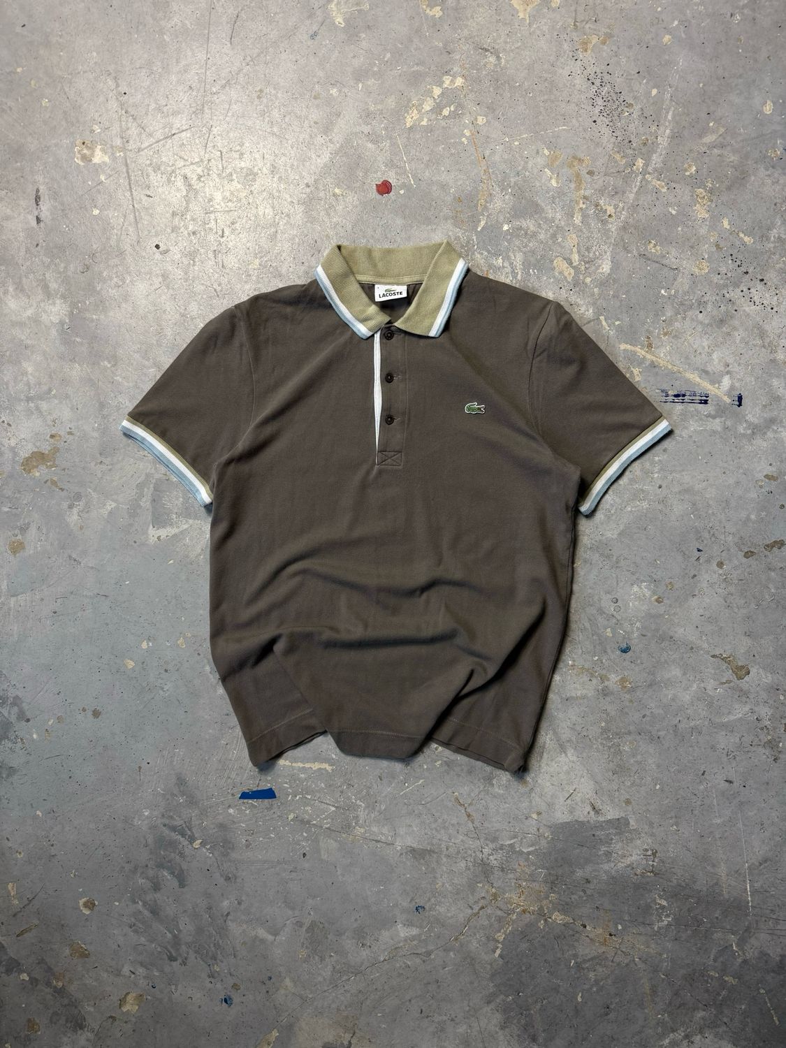 Koszulka Lacoste Bei/Collar Polo Brown S
