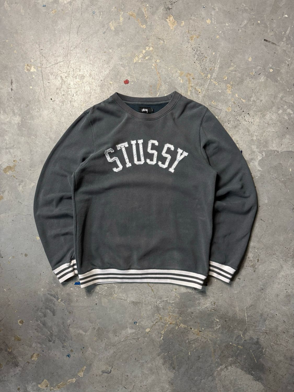 Bluza Stussy College Logo Crewneck Gray M
