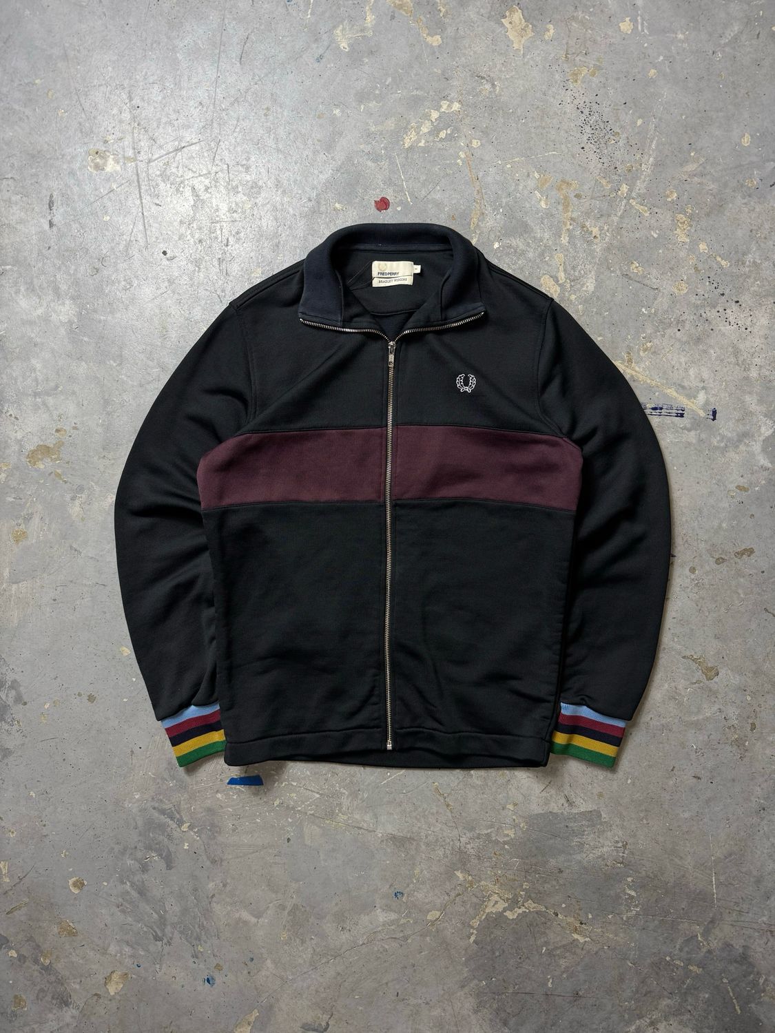 Bluza Fred Perry Bur/Panel Zip Tracksuit Black M