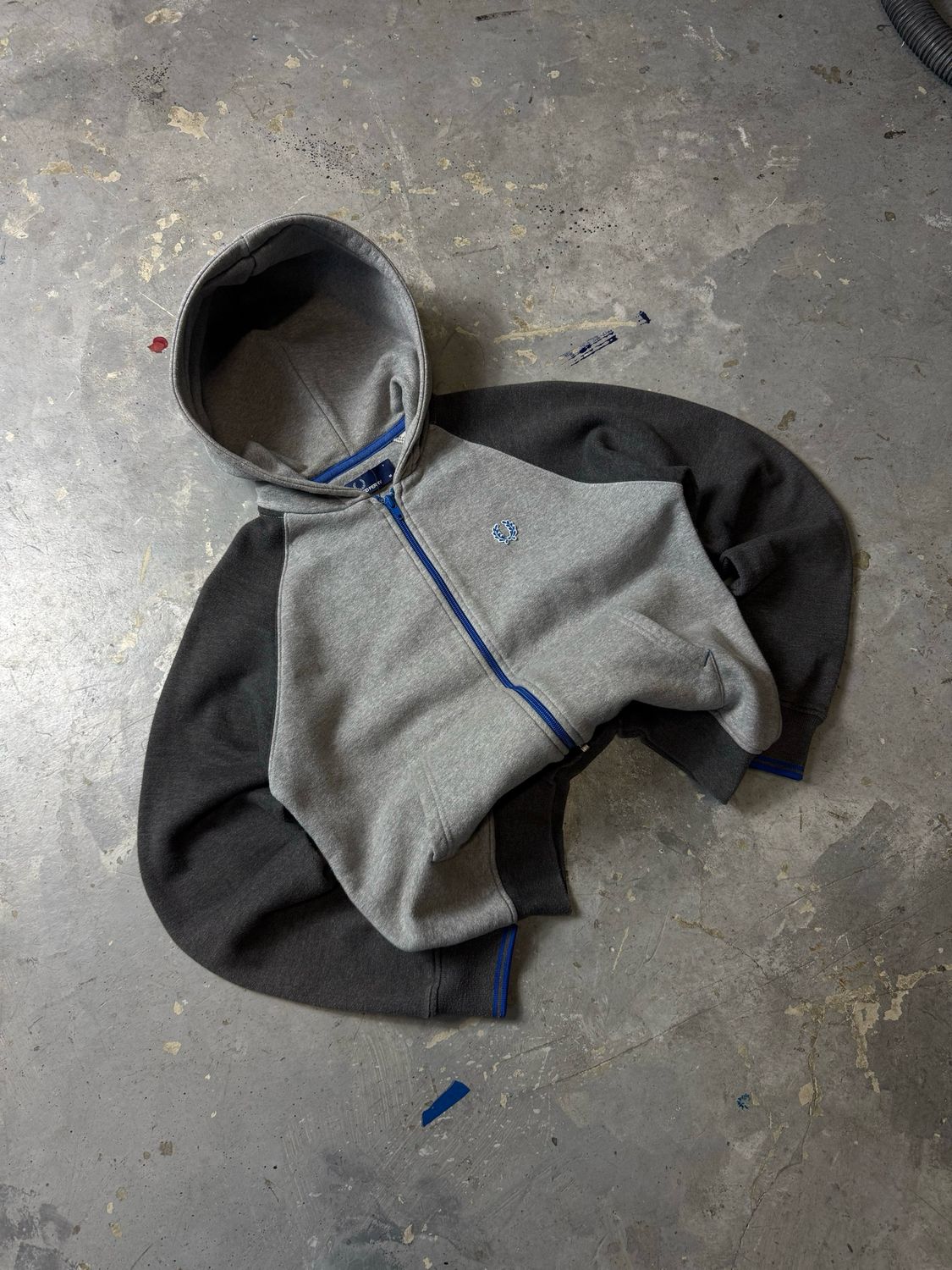 Bluza Fred Perry D-Gr/Sleeves Zip Hoodie Light-Gray S