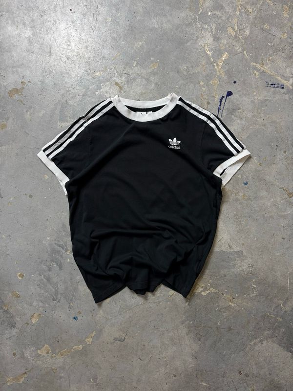 Koszulka Adidas Stripes Logo Tee Black M