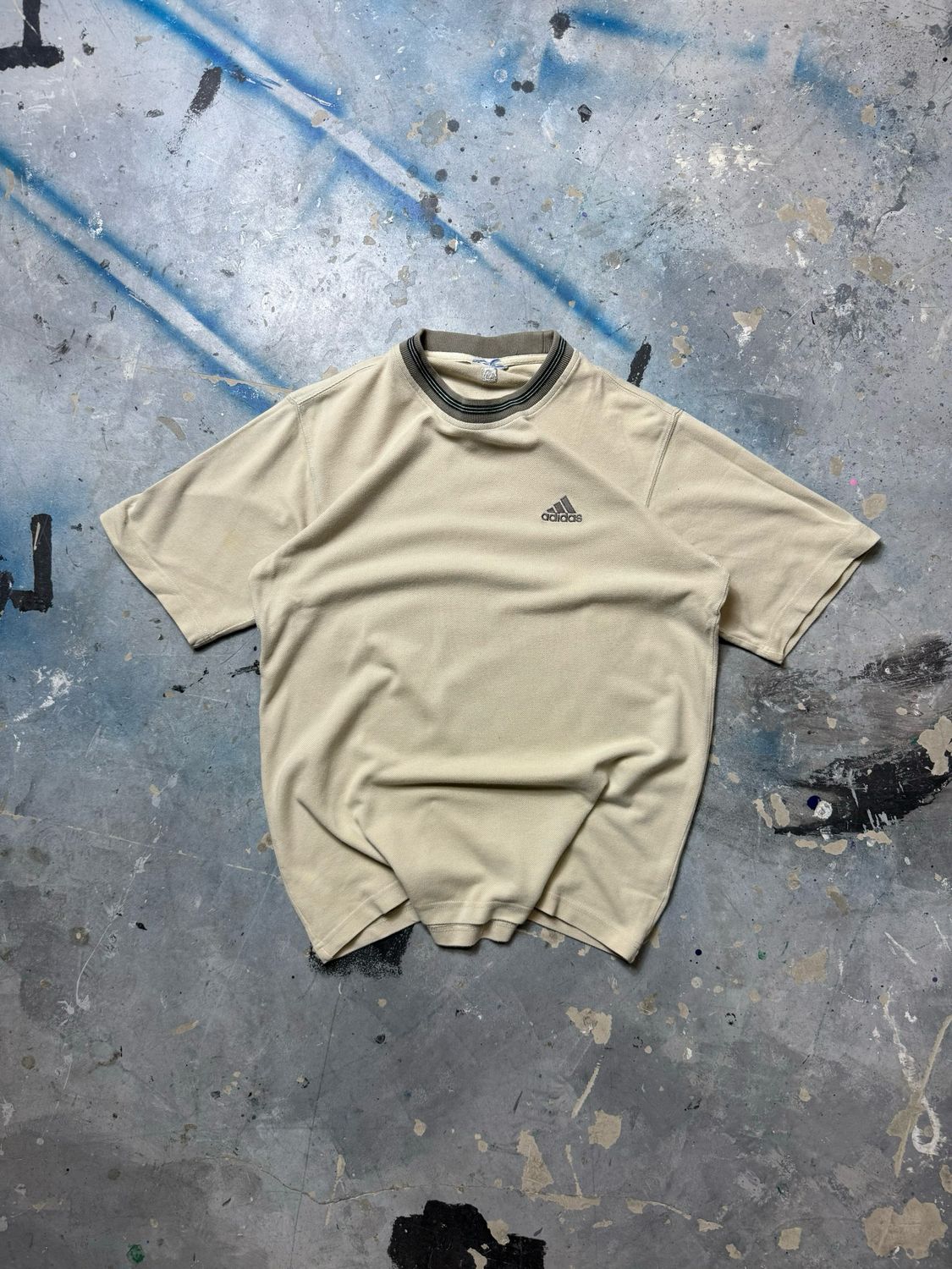 Koszulka Adidas 90s Basic Logo Tee Beige M